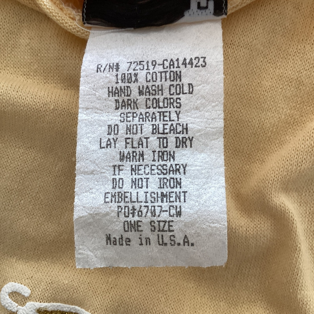 EZL Short Sleeve Nautical Tunic, Cover-Up Yellow, Gold, White Size L - Picture 6 of 6